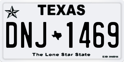 TX license plate DNJ1469