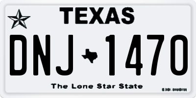 TX license plate DNJ1470