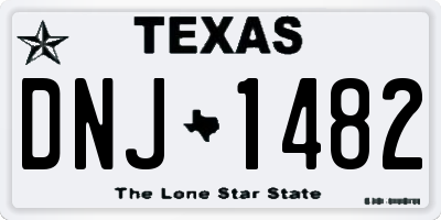 TX license plate DNJ1482