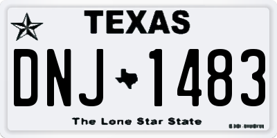 TX license plate DNJ1483