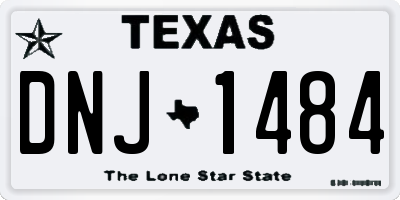 TX license plate DNJ1484