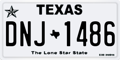 TX license plate DNJ1486