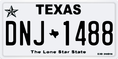 TX license plate DNJ1488