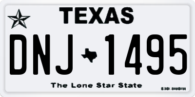 TX license plate DNJ1495