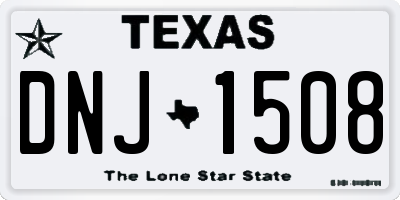 TX license plate DNJ1508