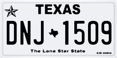 TX license plate DNJ1509