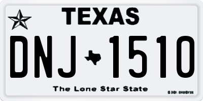 TX license plate DNJ1510