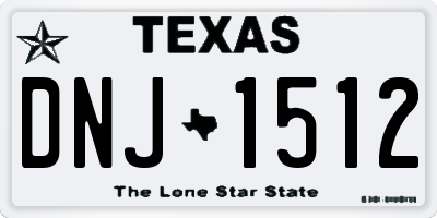 TX license plate DNJ1512