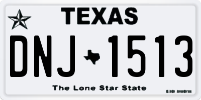 TX license plate DNJ1513