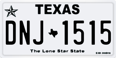 TX license plate DNJ1515