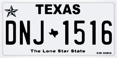 TX license plate DNJ1516