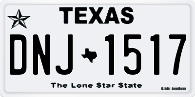 TX license plate DNJ1517