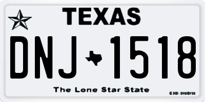TX license plate DNJ1518