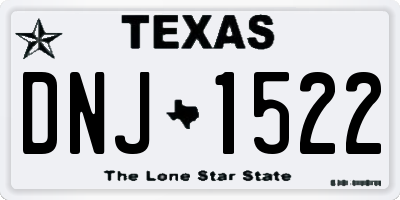 TX license plate DNJ1522