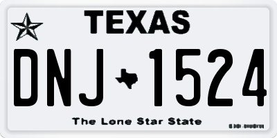 TX license plate DNJ1524