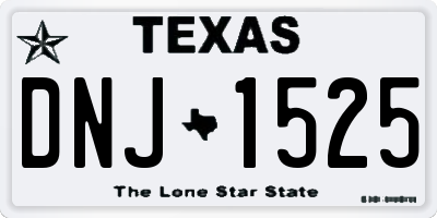 TX license plate DNJ1525