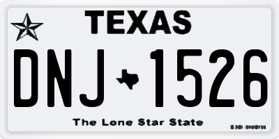 TX license plate DNJ1526