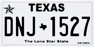 TX license plate DNJ1527