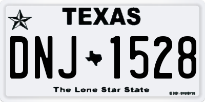 TX license plate DNJ1528