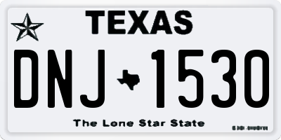 TX license plate DNJ1530
