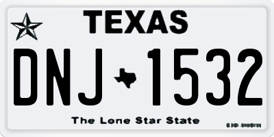 TX license plate DNJ1532