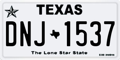 TX license plate DNJ1537
