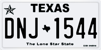 TX license plate DNJ1544