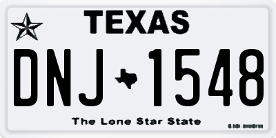 TX license plate DNJ1548
