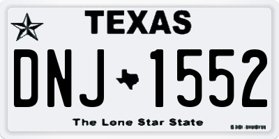 TX license plate DNJ1552