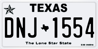 TX license plate DNJ1554
