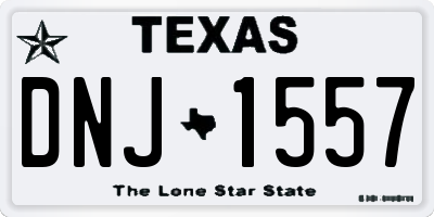 TX license plate DNJ1557