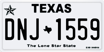 TX license plate DNJ1559