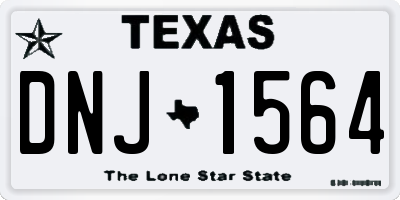TX license plate DNJ1564