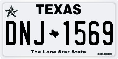 TX license plate DNJ1569