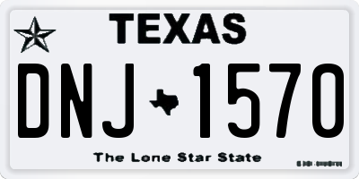 TX license plate DNJ1570
