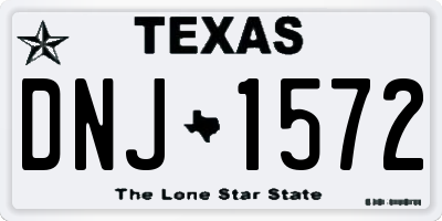 TX license plate DNJ1572