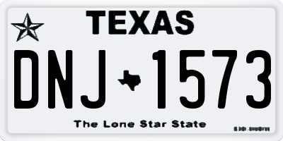 TX license plate DNJ1573