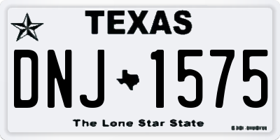 TX license plate DNJ1575