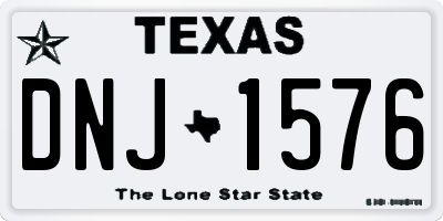 TX license plate DNJ1576