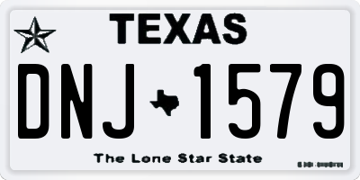 TX license plate DNJ1579