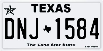 TX license plate DNJ1584