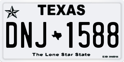 TX license plate DNJ1588