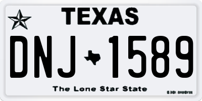 TX license plate DNJ1589