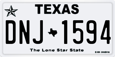TX license plate DNJ1594