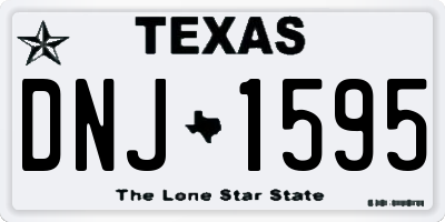 TX license plate DNJ1595