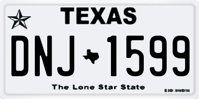 TX license plate DNJ1599