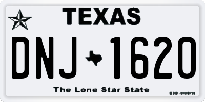 TX license plate DNJ1620