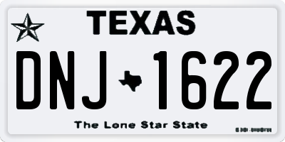 TX license plate DNJ1622