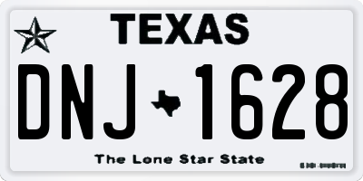 TX license plate DNJ1628