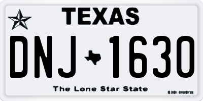 TX license plate DNJ1630